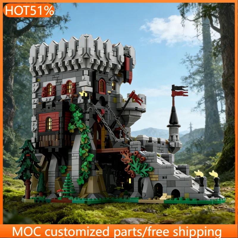 

2749 деталей: Средневековый Зверобойный Лорд (MOC) — Модульный конструктор, развивающая популярная простая игрушка для детей, подарок на день рождения