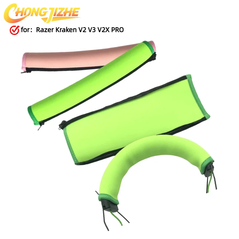 

CHONGJIZHE Head band For Razer Kraken V2 V3 V2X PRO Headphone Protector Zipper Headband headphone knit Accessories