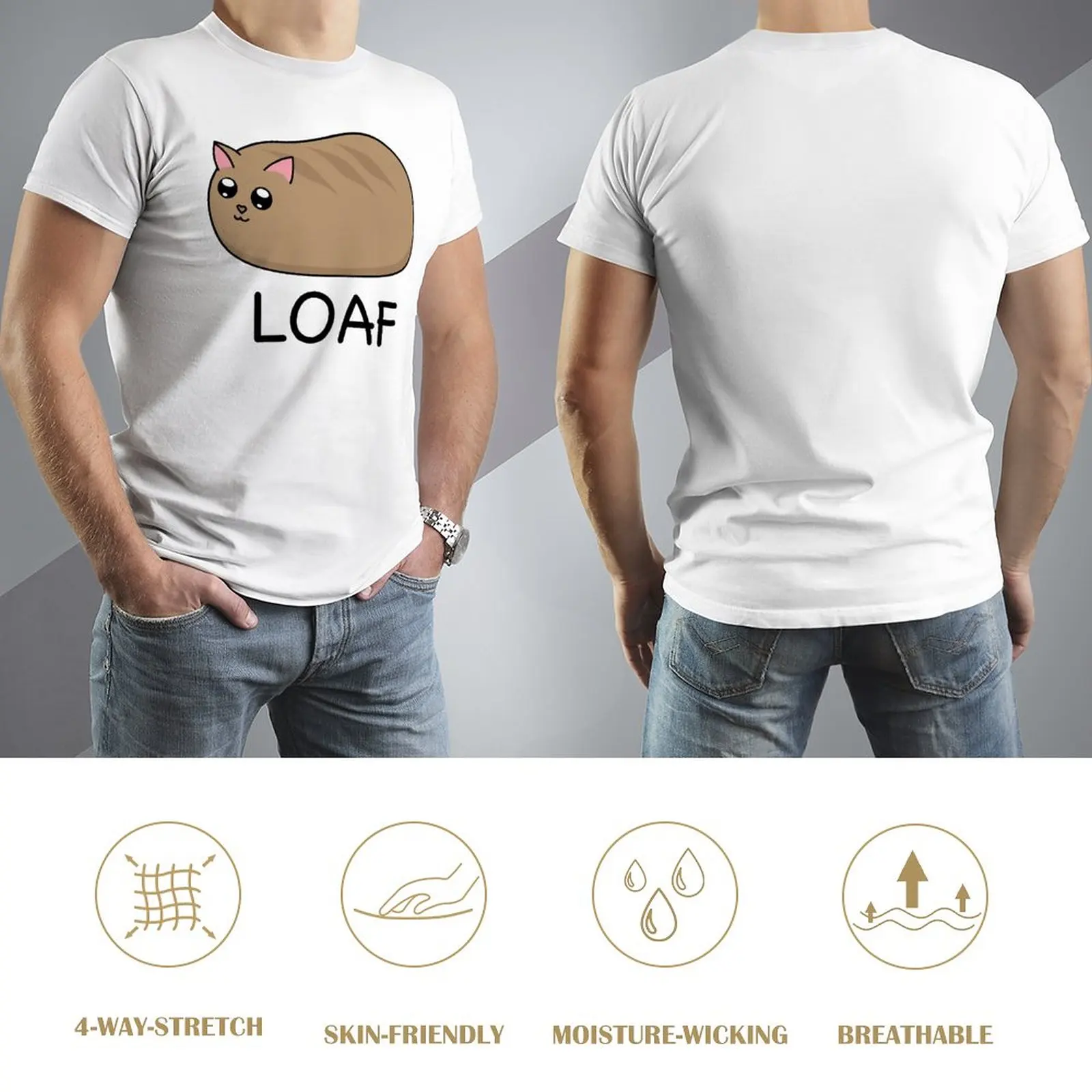 Heavy Mental Music Cats Meme Cute Cat Loaf 2 T-shirt Harajuku Movement  Funny Tees Graphic Vintage Fitness USA Size image 2