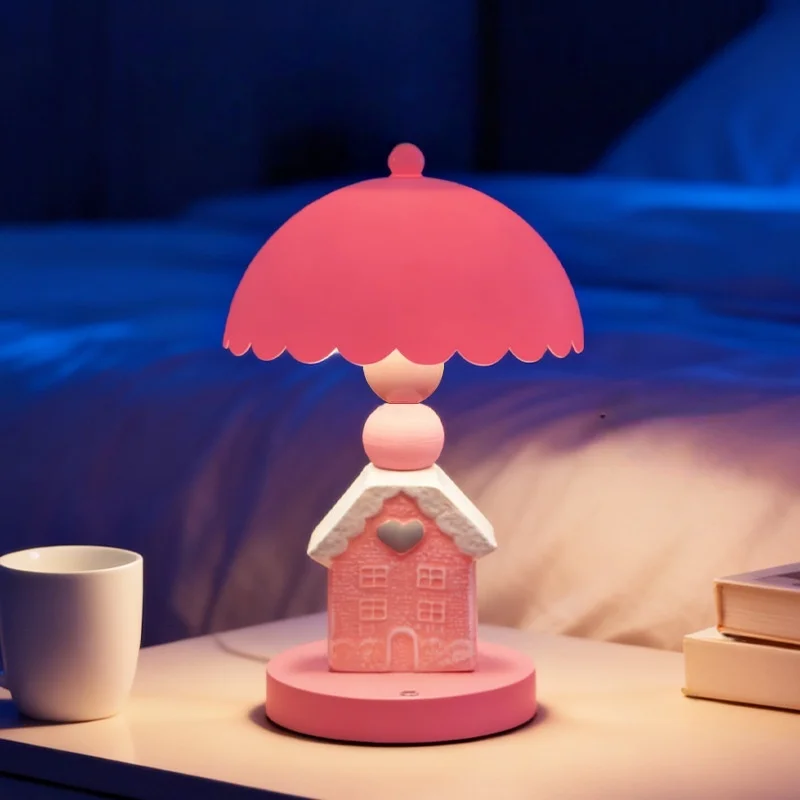 

Fairy Tale House Desk Lamp Children's Room Bedlight Desk Lamp Ornament Birthday Gift Female Bedroom Sleep Night Light