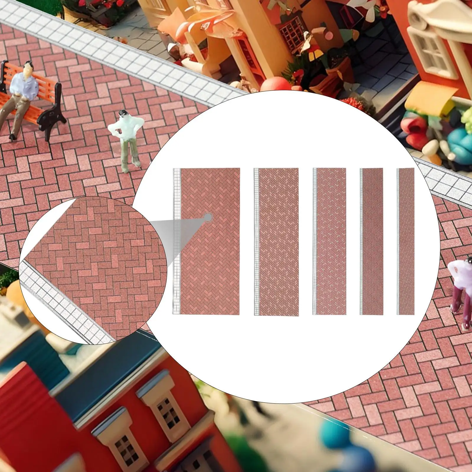 ドールハウス床材アクセサリー ミニハウス家具 DIYドールハウス床タイル