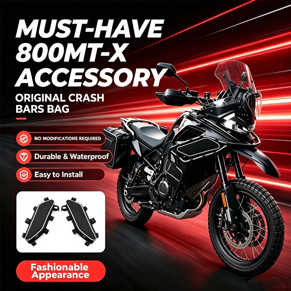 For CFMOTO 800 MT-X 800 MT X 800 MTX Motorcycle Frame Crash Bars Bag Waterproof Bag Repair ToolBag Accessories Easy Installation