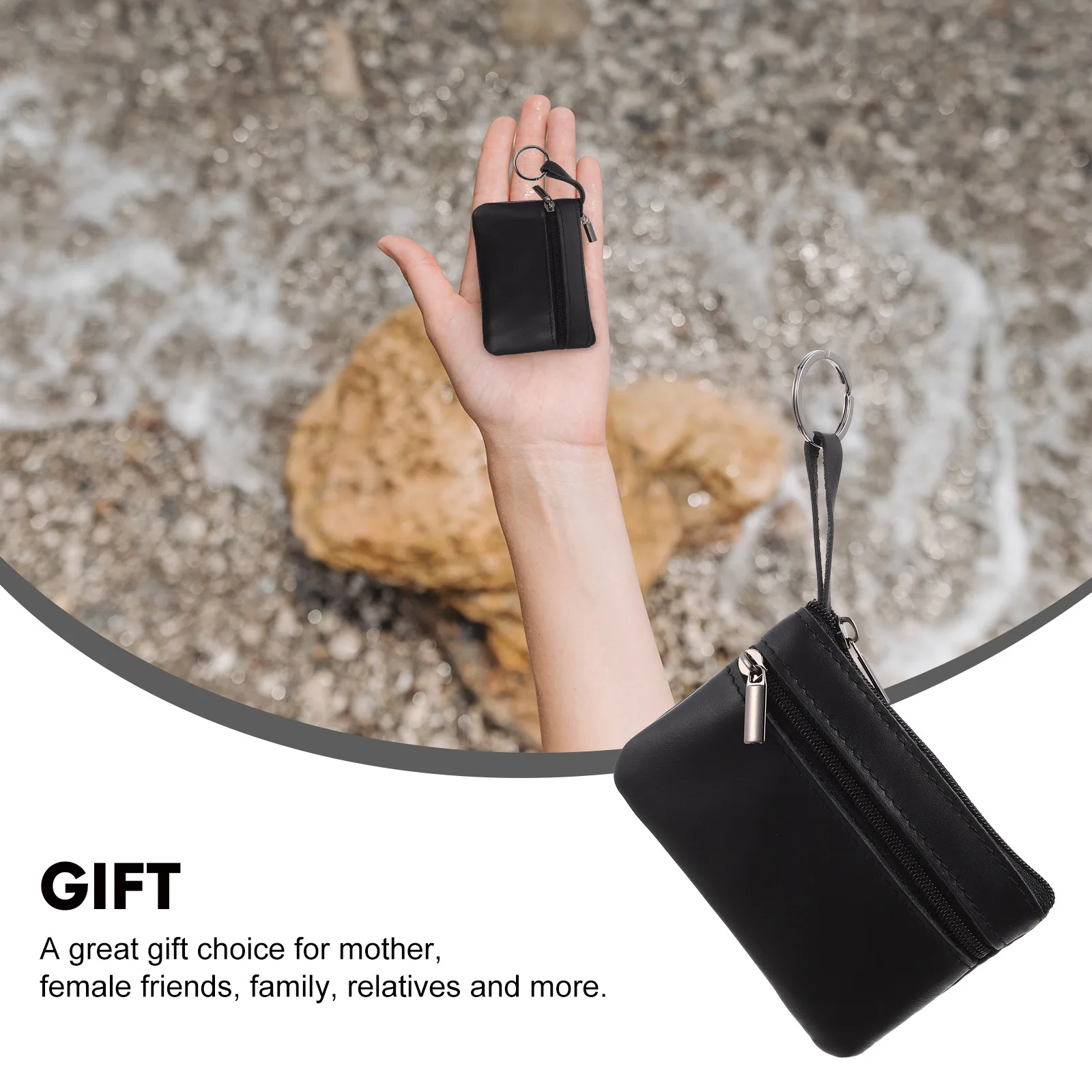 

Coin Purse Zipper Small Wallet Short Change Purse for Daily Carry Palm Size Coin Storage Pouch Small Wallet