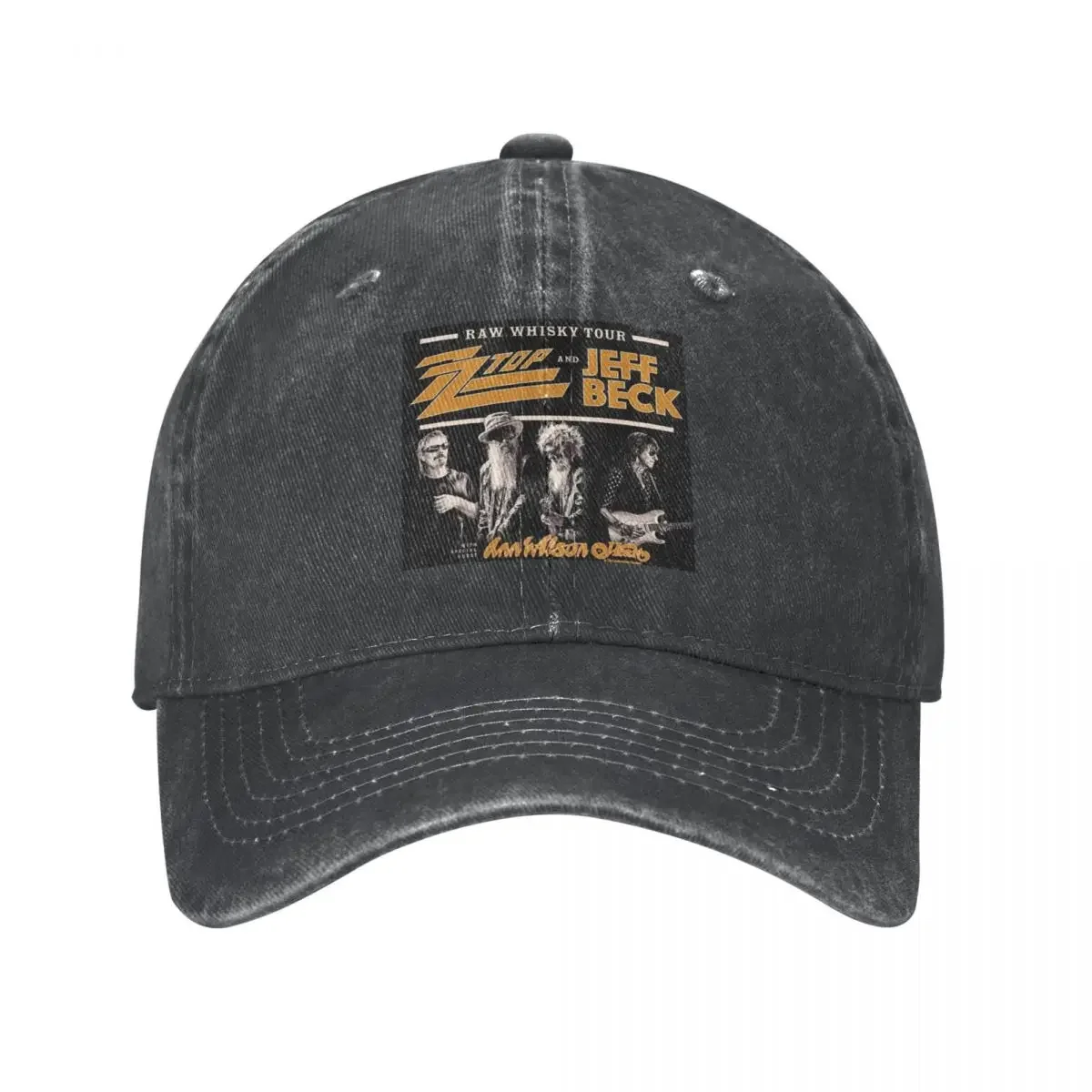 

Zz Top Beck Raw Whisky Baseball Caps Vintage Funny Denim Snapback Cap Hip Hop Snapback Caps Original Hat for Men Women