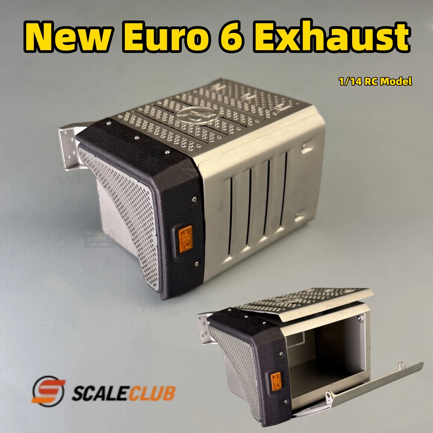 محاكاة العادم شاحنة أوروبية معدنية ل 1/14 تاميا RC بنز 3363 4151 التحكم عن بعد شاحنة قلابة مقطورة أجزاء لعبة قلابة #6