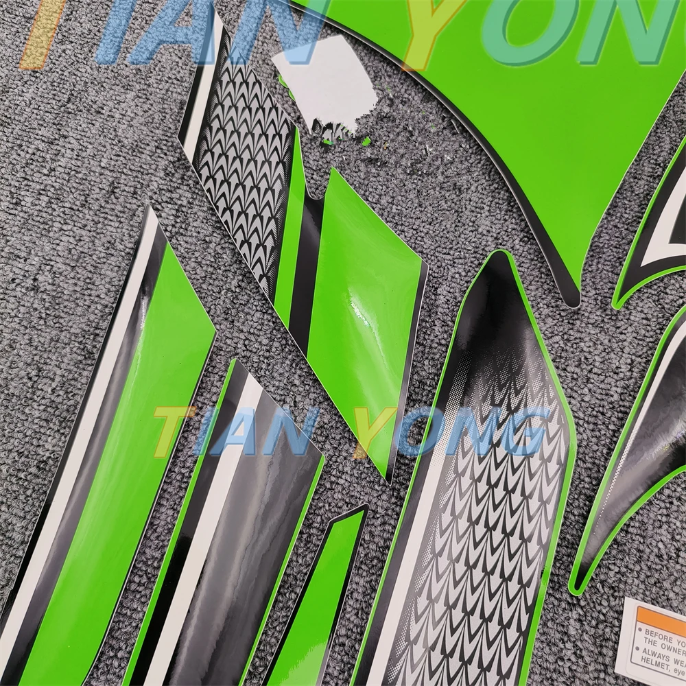 Motorcycle Fairing Full Kit Green Ninja300 Protector Stickers Waterproof Decoration Decal Parts For Kawasaki Ninja 300 2013-2014