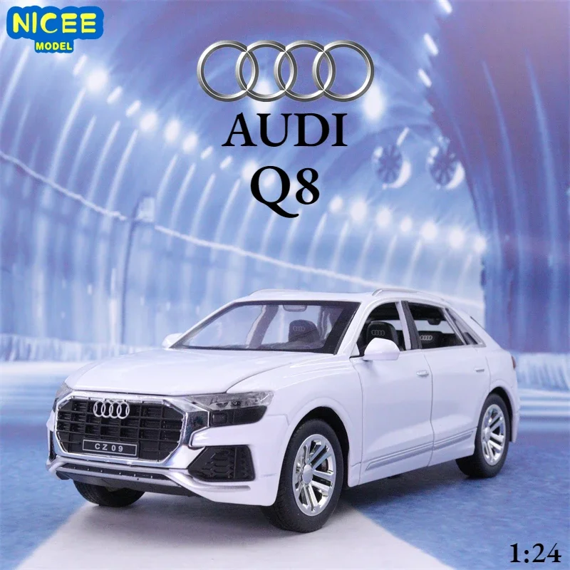 

Модель автомобиля Audi Q8 1:24 из литая металлического сплава