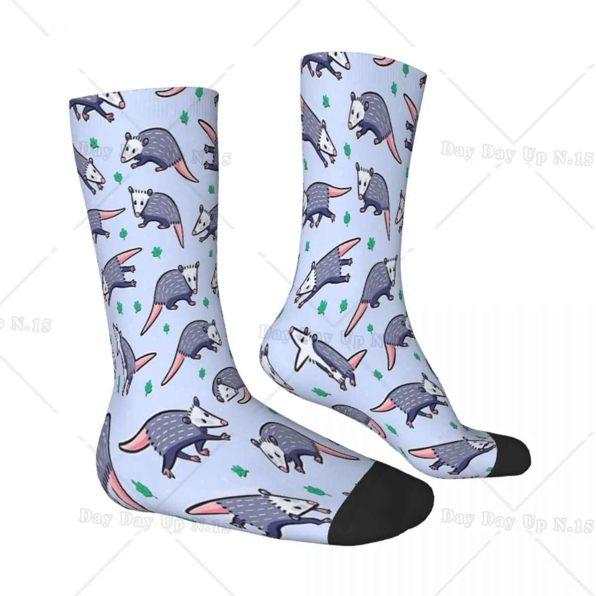 Opossums Pattern Blue Possum Didelphinae Mouse Socks Male Mens Women Autumn Stockings Printed