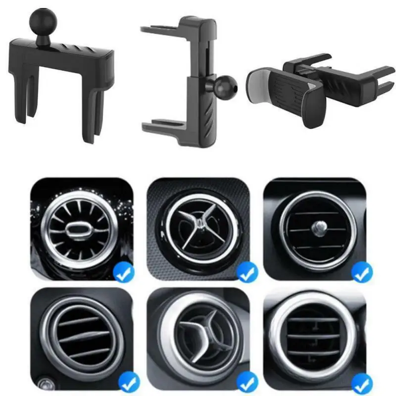 iBudim Universal Car Air Vent Clip Mount 17mm Ball Head for Car Round Air Outlet Cell Phone Holder GPS Bracket for Mercedes Benz