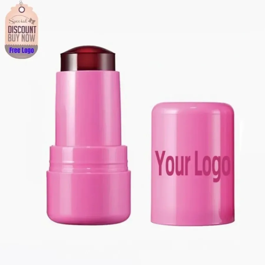 Private Label 4 kolory Jelly Blush Stick Gładki Nawilżający Łatwy do kolorowania Nieblaknący Makijaż Q Bullet Blush Stick Bulk