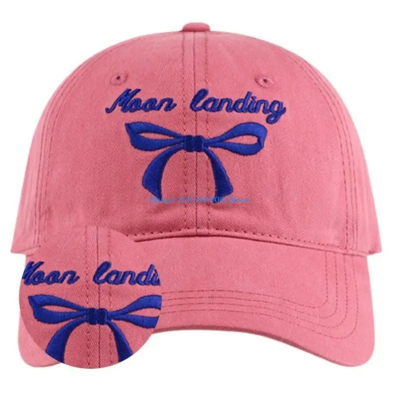 

400A Embroidery Bow Breathable Baseball Hat Women Adult Sports Hat Outdoor Activity