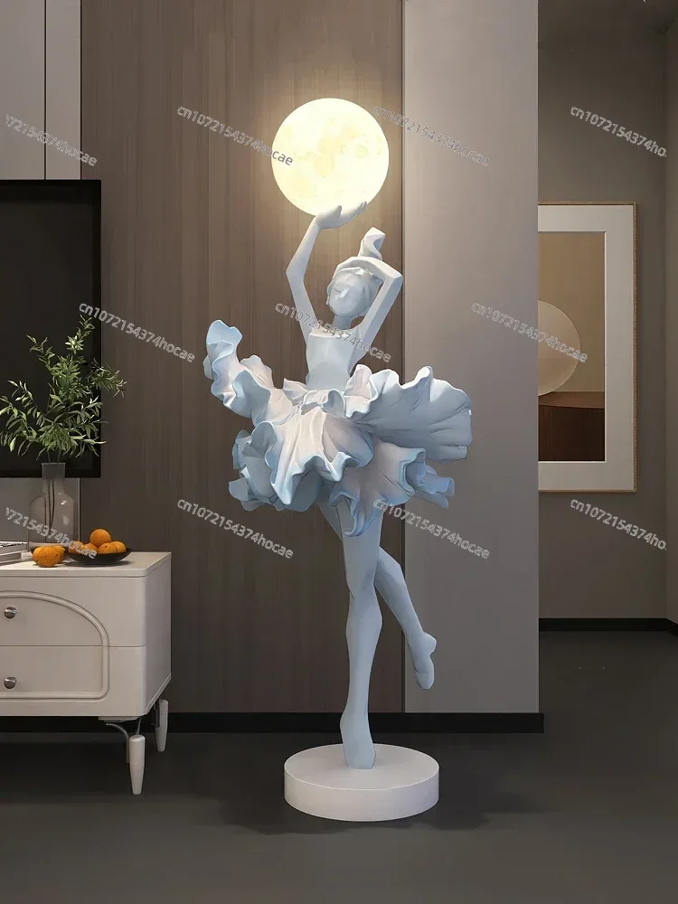 Home Decor Creative Abstract Girl Statue Art Ornaments Nordic Living Room Large Sculpture Floor Decor Figurine Housewarming