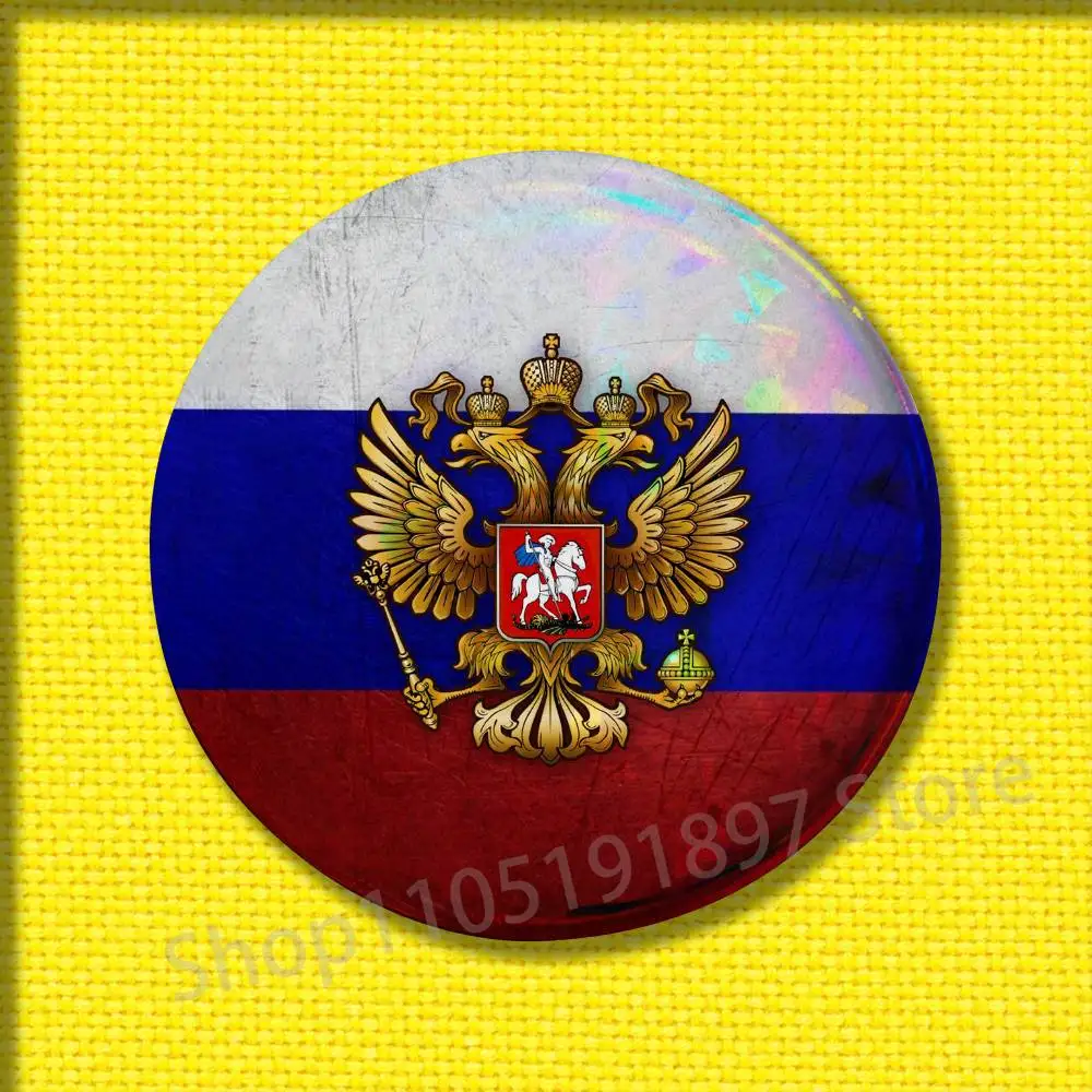 روسيا جواز السفر الشعار الوطني العلم شارات 25 مللي متر 75 مللي متر 44 مللي متر 58 مللي متر 32 مللي متر دبوس مستدير بروش الزينة على ظهره تذكارية تأثيري هدية #5