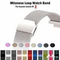 Milanese Loop Bands For Huawei Watch FIT 4 3 Strap smart Magnetic stainless steel correa for Huawei fit3 fit4 Pro  Accessories