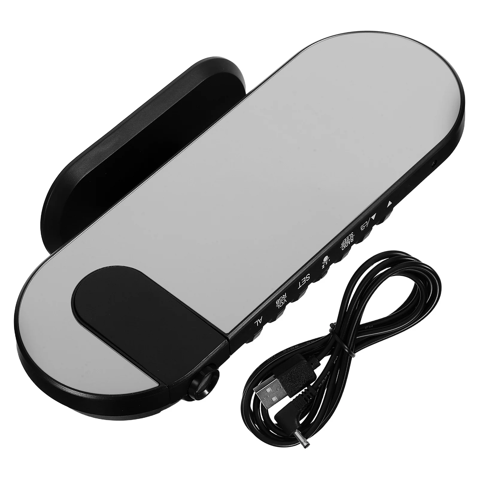 

LED Projection Alarm Clock Large Color Screen Auto Dimming Temperature Display Date Day USB Charging Port Bedroom Office