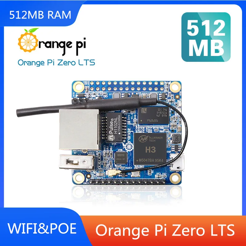 

Orange Pi Zero LTS 512MB RAM H3 Quad-Core WiFi Antenna PoE OTG SPi Falsh Single Board Computer Run Android 4.4 Ubuntu Debian Ima