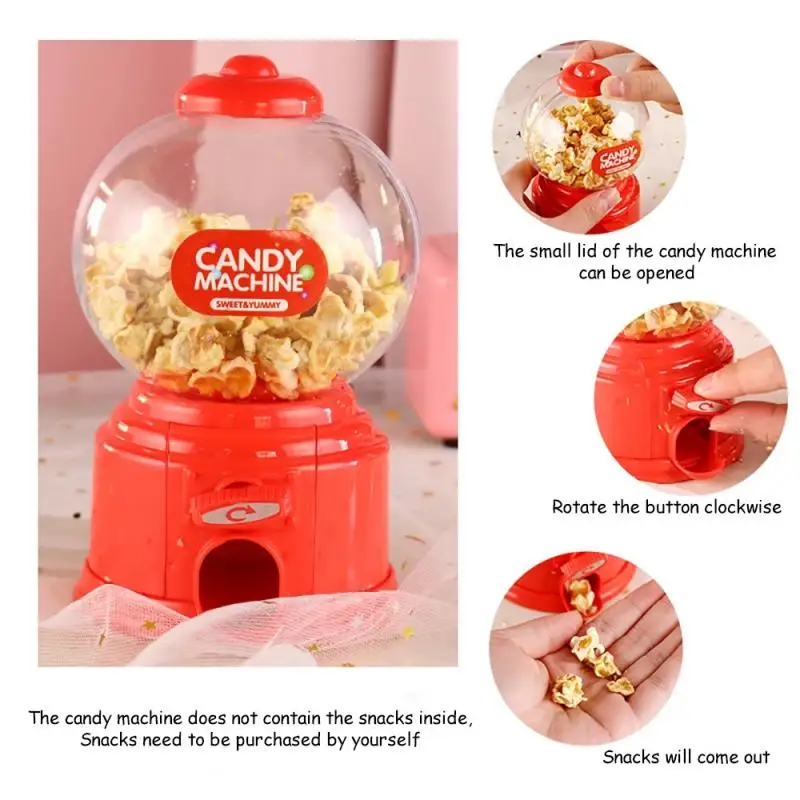 1/2/3PCS Cute Sweet Mini Candy Machine Kids Bubble Gift Children Bank Toys Dispenser Gumball Coin Saving Box Piggy Bank Home