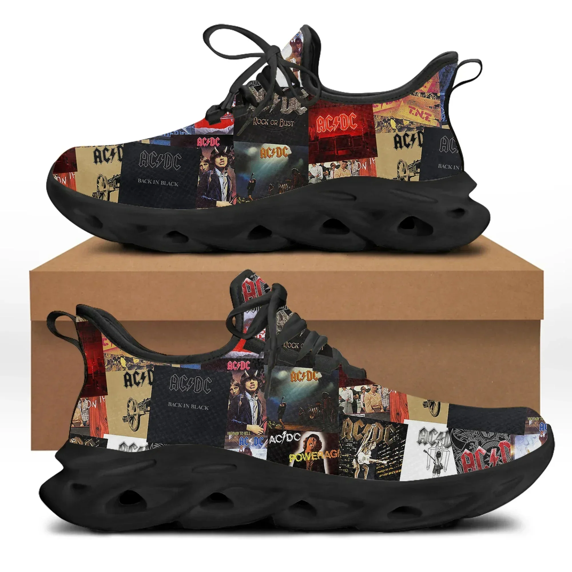 

A-AC Rock Band D-DC Flats Sneakers Men Women Sports Running Shoes All Eyez on Me High Quality DIY Sneaker Custom Made Shoe Black