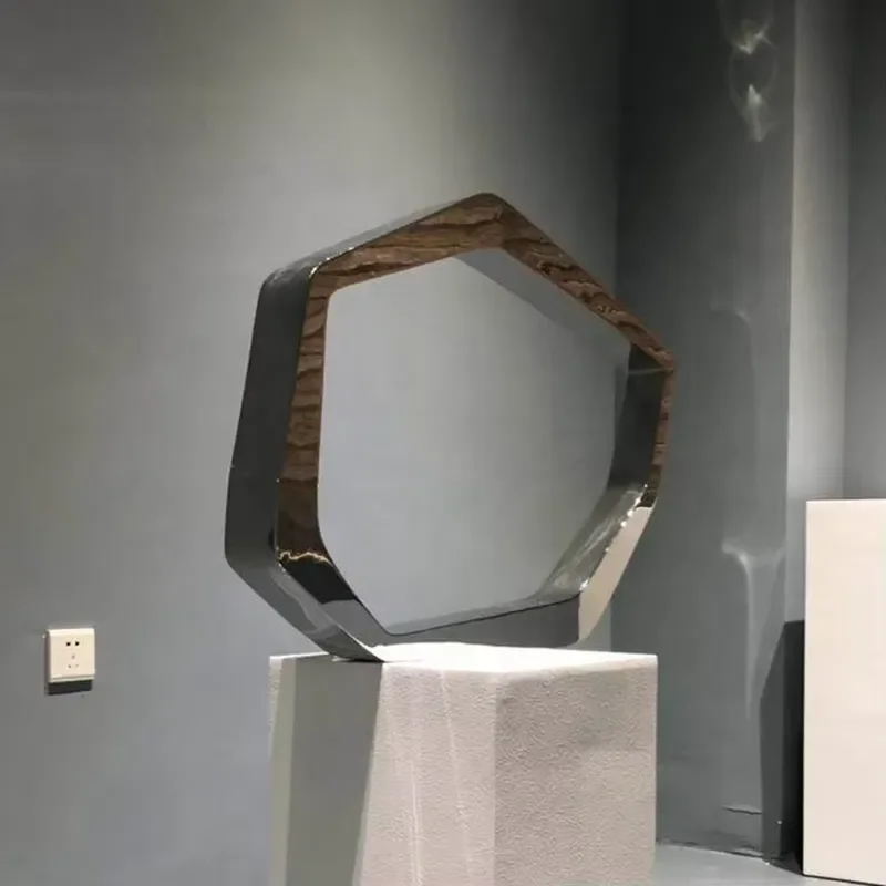 Contemporary Stainless Steel Geometry Sculpture Modern Home Decoration Metal Craft