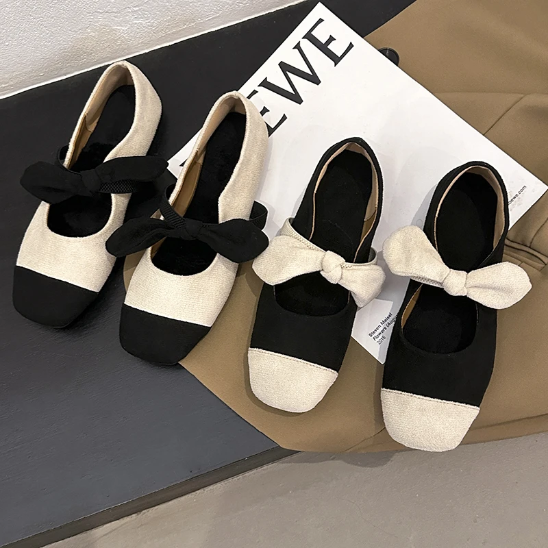 New Hot Women Flat Shoes Fashion Shallow Buckle Ladies Soft Slippers Spring Summer Pearl Elastic Belt Colored Mary Jane Sneaker