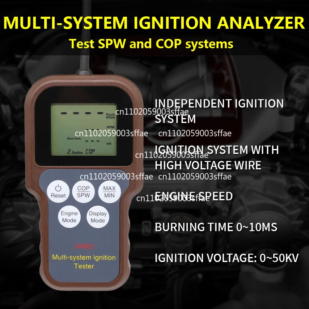 Automotive Multi-System Ignition Analyzer High Voltage Coil Inspection Engine Spark Plug Cylinder Line High Voltage Tester