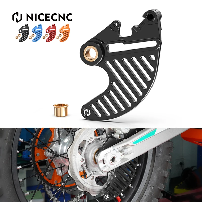 

NICECNC Rear Brake Disc Guard Protector For KTM EXC 300 250 XCW TPi 2004-2024 Husqvarna TE 300 2014-2024 GasGas EC 300 2021-2024