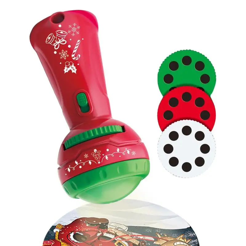 Christmas Fun Cartoon Projector Flashlight Toys 24 Patterns Baby Early Education Projector Torch Lamp Christmas Gifts for Kids