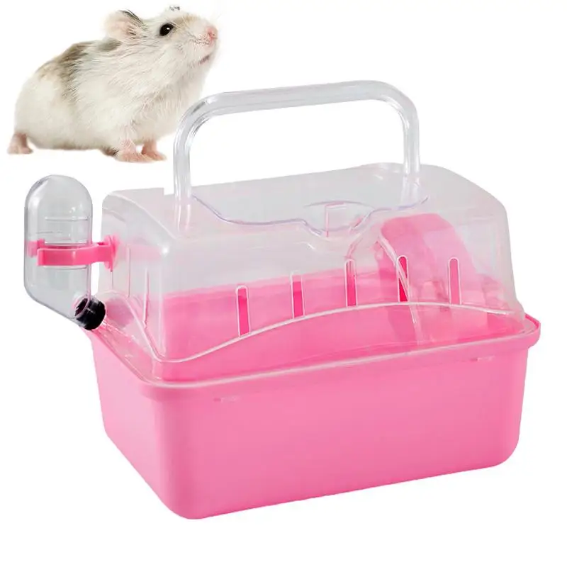 Hamster Cage Small Guinea Pig Cage Portable Travel Carrier Guinea Pig Cage Small Animal Outing Cage Multifunctional Suitable For