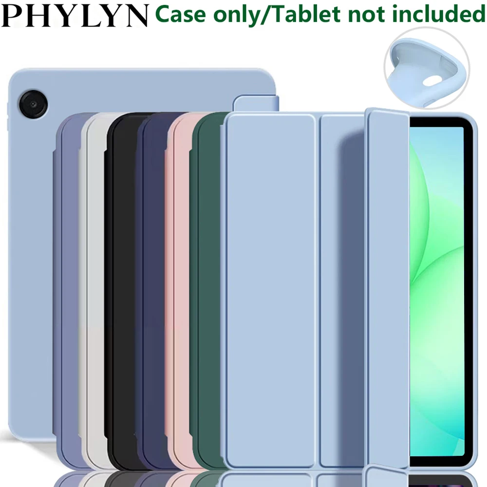 

Tri-Fold Case for Samsung tab A11 8.7 inch SM-X133/X135 PU Leather Magnetic Flip Stand Cover Soft Back Shell Auto Wake & Sleep