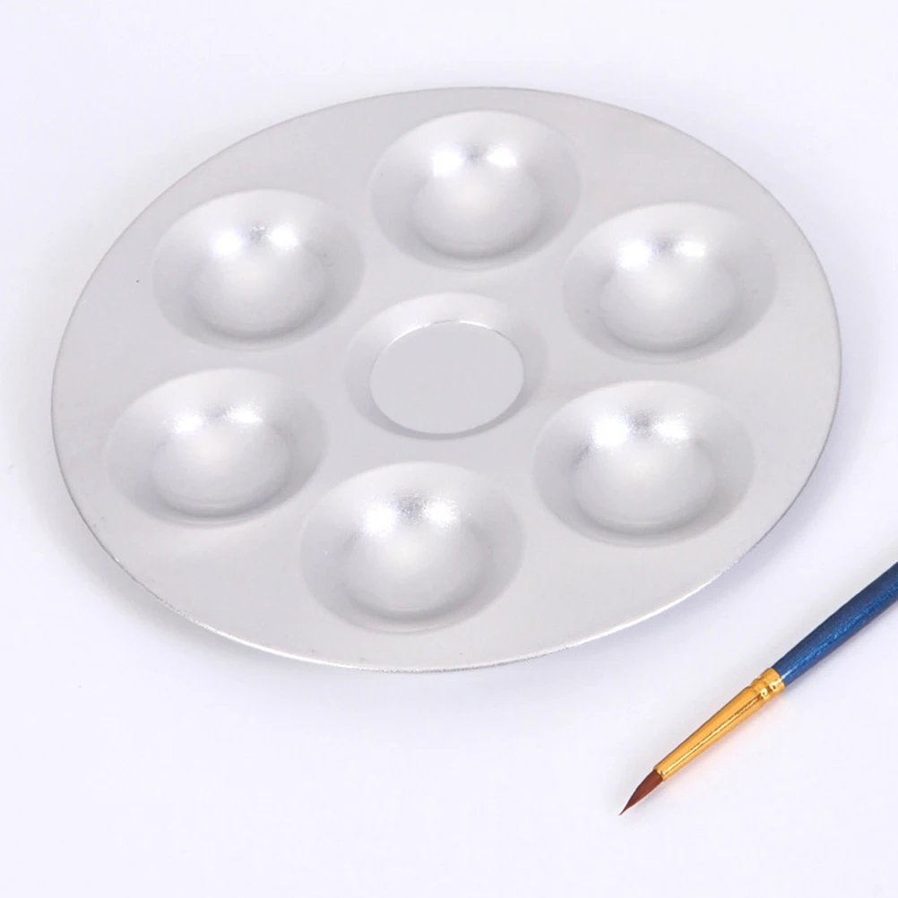 

2 Pcs Palette Pigment Tray Painting Supplies Drawing Board Pallet Trays Stainless Steel Watercolor
