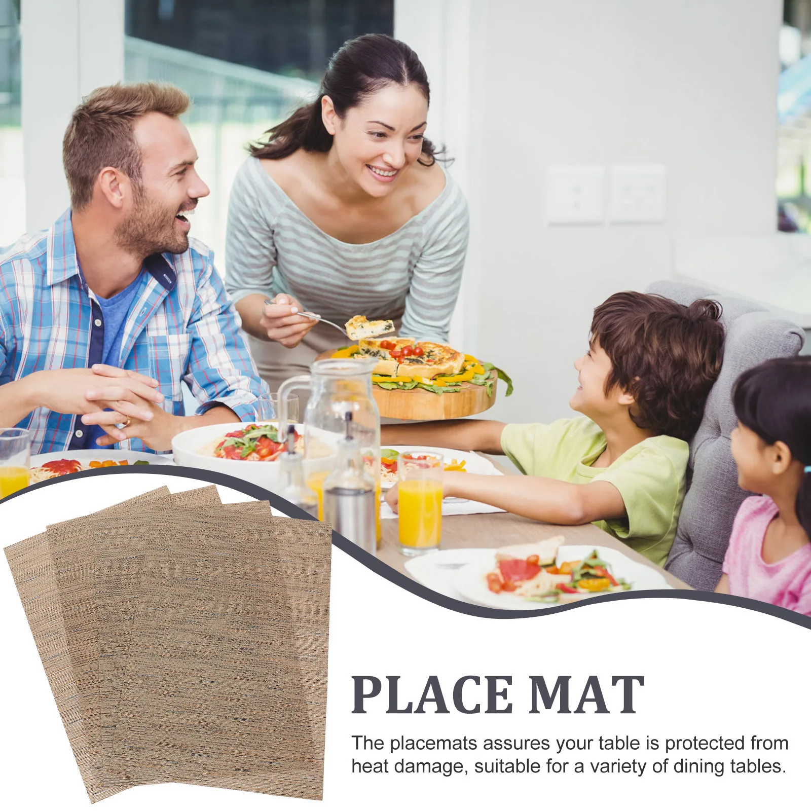 

4Pcs Placemats for Dining Table Contemporary Nordic Look Washable Table Mats Home Kitchen Decor Protection from Scratches and