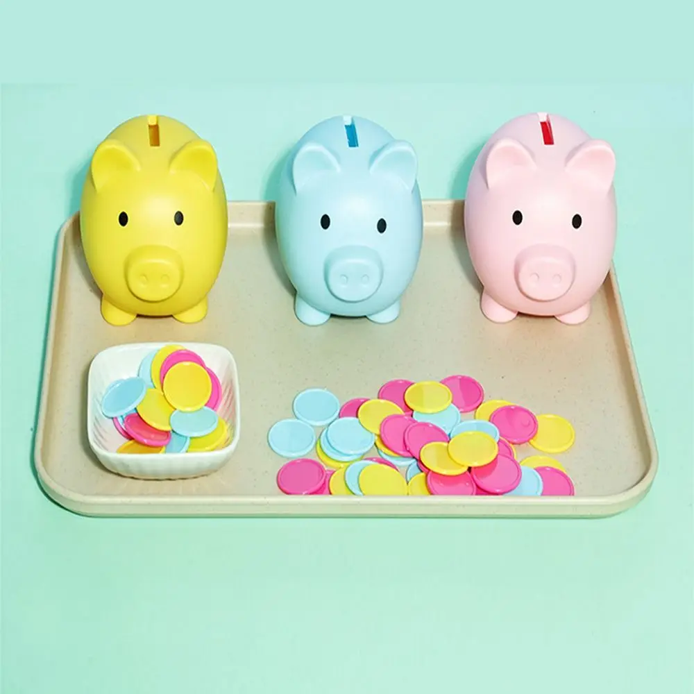 Tirelire créative couleur correspondant jouets coloré en plastique enfant en bas âge jouet à monnaie pratique bricolage enfants tirelire