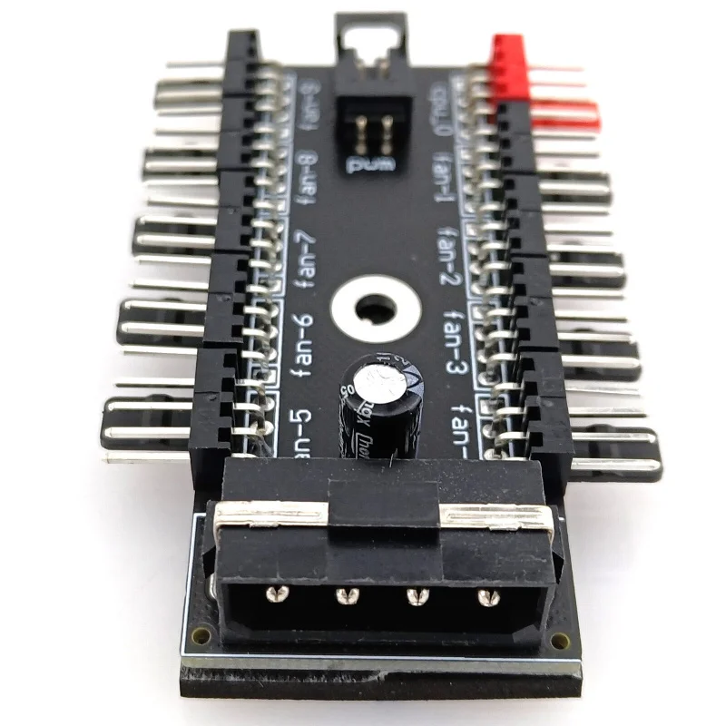 Z PC Fan 4pin 10 Channel Splitter IDE 12V Power Connector Adapter Hub PWM Cable