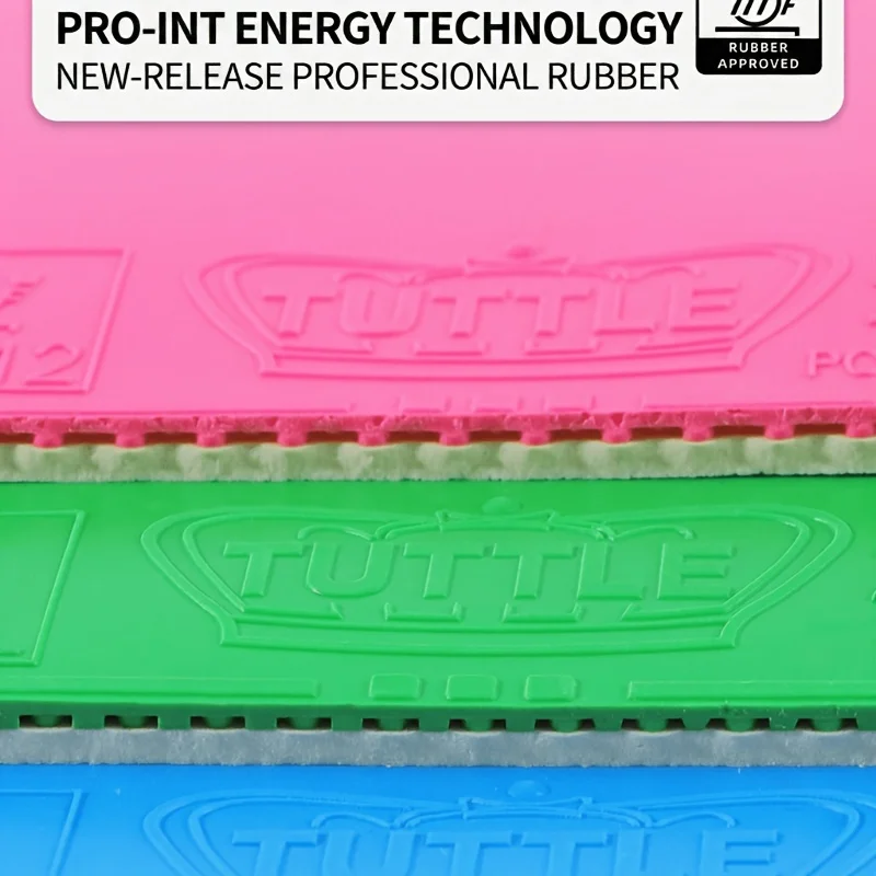 Tuttle Positive Energy Colorful Sticky Rubber, High Elasticity Rubber, Table Tennis Racket Rubber with Inner Sponge image 4