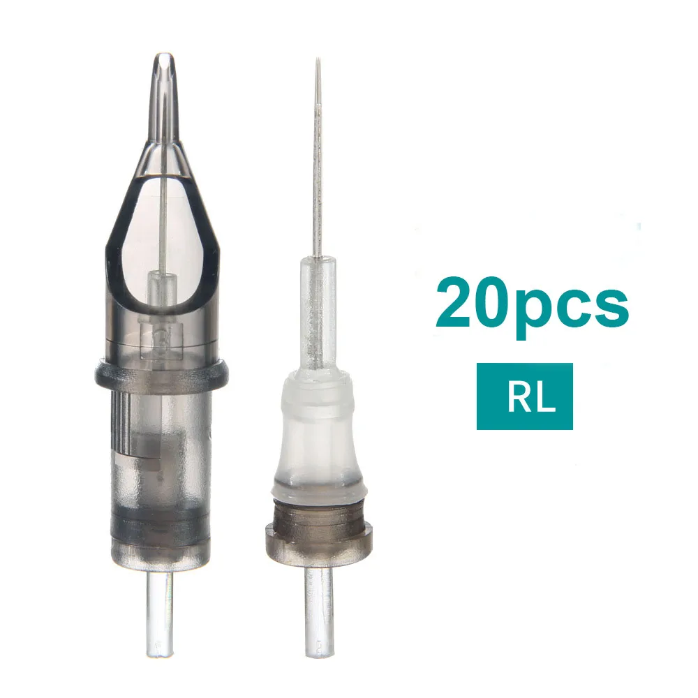 20pcs RL Round Liner Tattoo Cartridge Needles 0.18mm 0.25mm 0.3mm 0.35mm 0.4mm Disposable Sterilized High Quality Tattoo Needle