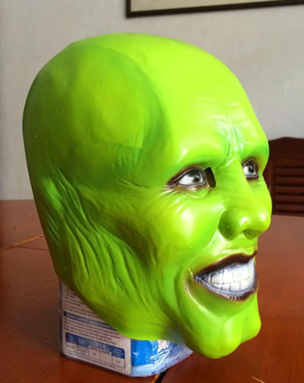 The Mask of John Carrey Máscara masculina para homens, látex de luxo, filmes famosos, vestidos extravagantes, quadrinhos de super-heróis, acessórios para adultos, brinquedos