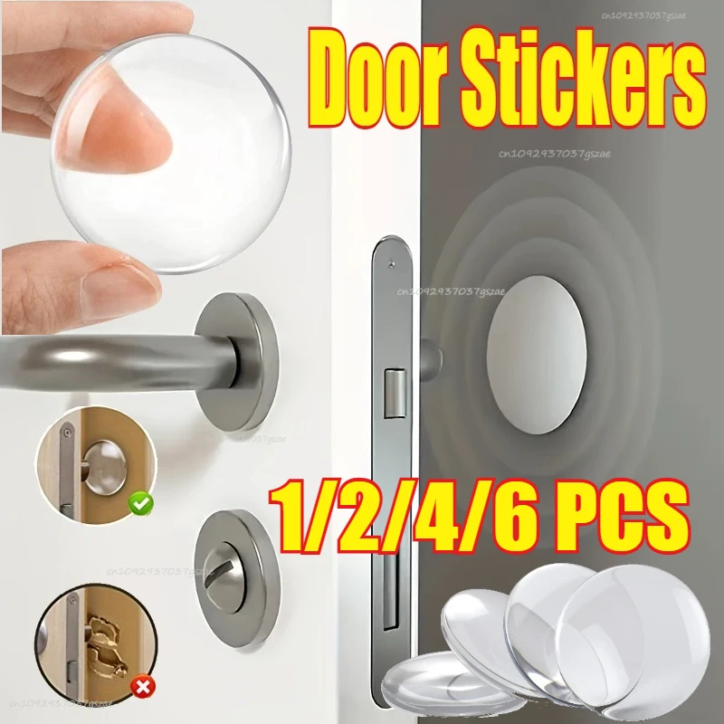 Tope de puerta autoadhesivo, parachoques de manija, protección antigolpes silenciosa de silicona, almohadilla para puerta, decoración del hogar, protección de pared