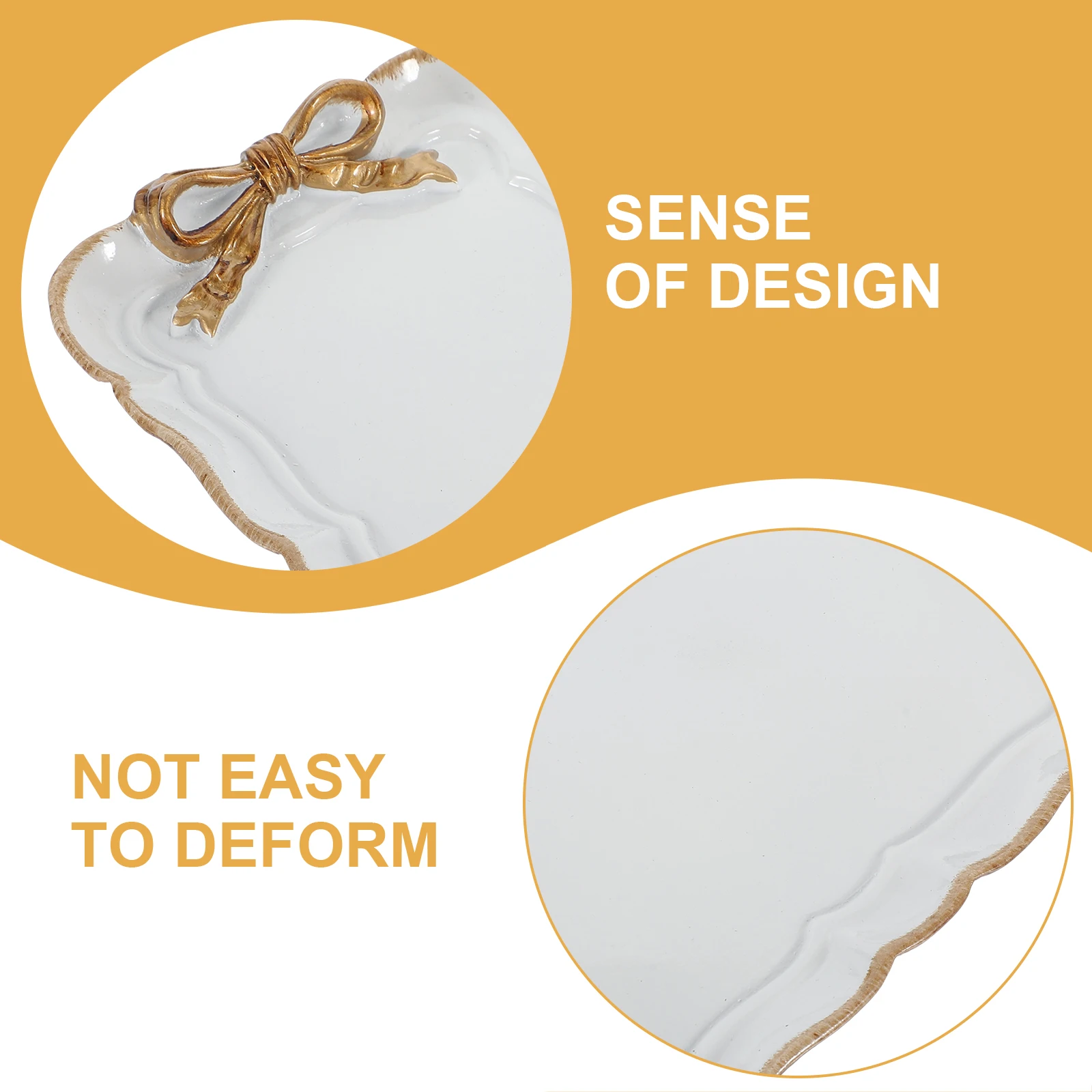 

Fruit Plate Resin Serving Platter Vintage Tray For Home Decor Coffee Table Dining Room Tea Sushi Dessert Salad Jewelry Tray