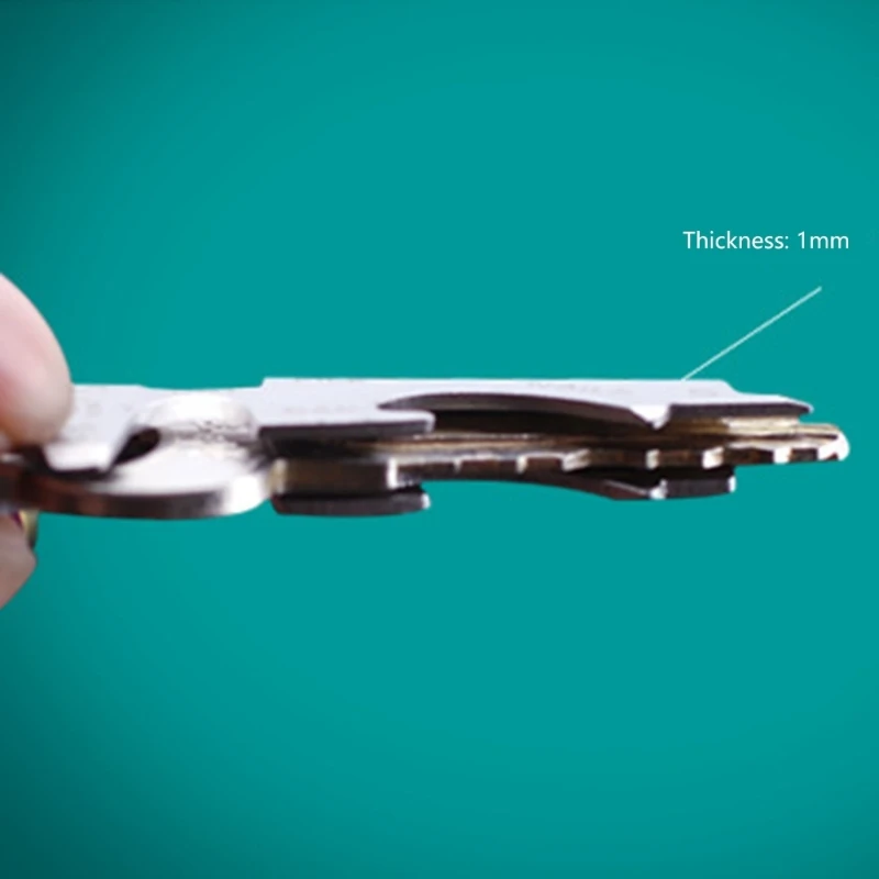 

Heavy Type Stainless Steel Rings Tool with 8 Function Professional Keychains