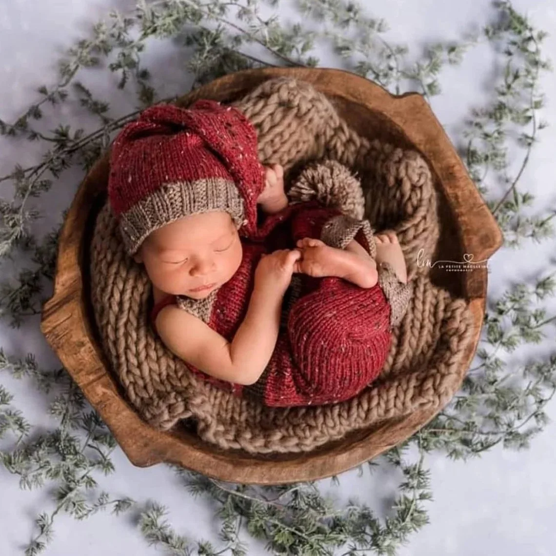 Newborn Photography Props Wooden Tub Bowl Vintage Round Wooden Basin Baby Photoshoot Props Furniture Baby Photo Props Accessorie