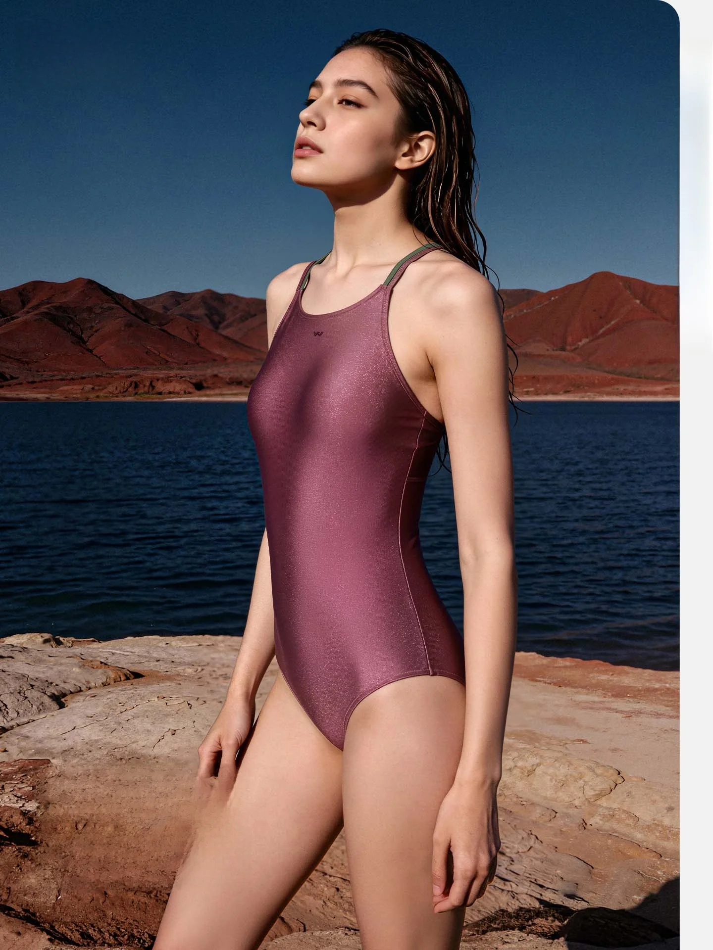 WaterTime Racing Swimsuit Women's New Model Gym Special One-Piece Beautiful Back plus Size Holiday Hot Spring Swimming Suit