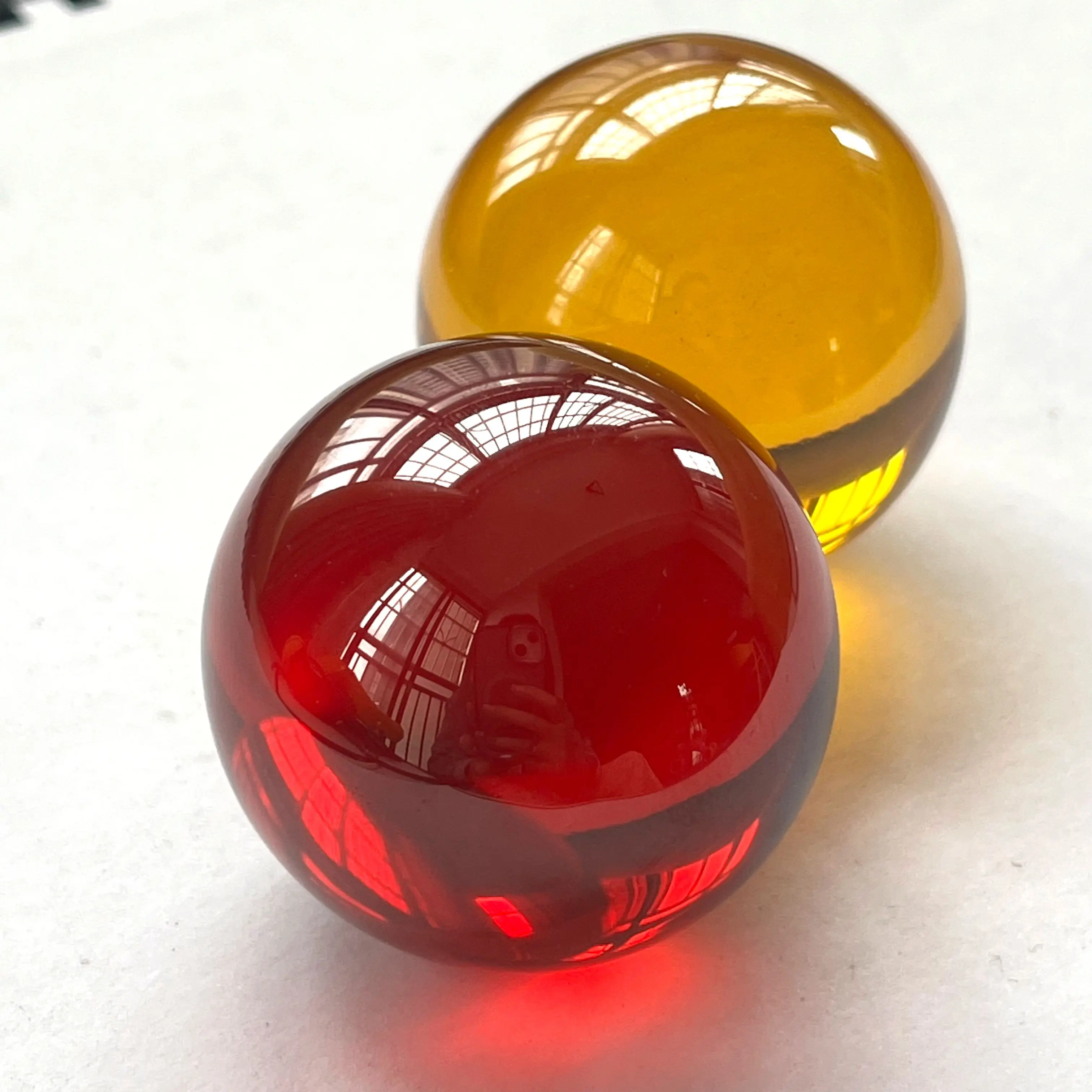 Dia 40mm Solid Color Synthetic Zircon Gemstone Transparent Decoration Fish Tank Balls DIY Game Art Pieces