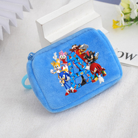 Sonics Kids Plush Coin Purse Children Anime Cute Wallet Boy Cartoon Money Bag Girl Fashion Mini Card Holder Casual Handbags Gift