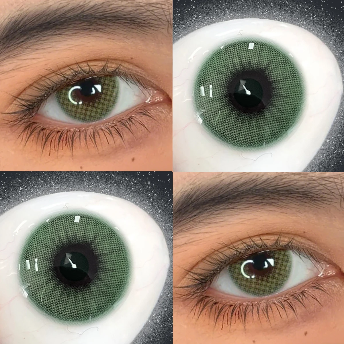 Visuashow Hidrocorcolor Bernstein-Braune Farblinsen für Augen, mit Natürlicher Kleiner Pupille, Jährlich mit Stärke. Weich und bequem, perfekt für den täglichen Gebrauch und das elegante Schönheits-Make-up – Detail 27