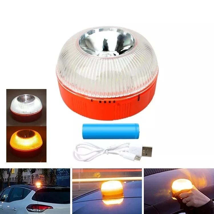 Luz de baliza de emergencia para coche, luz de advertencia intermitente estroboscópica automática de inducción magnética