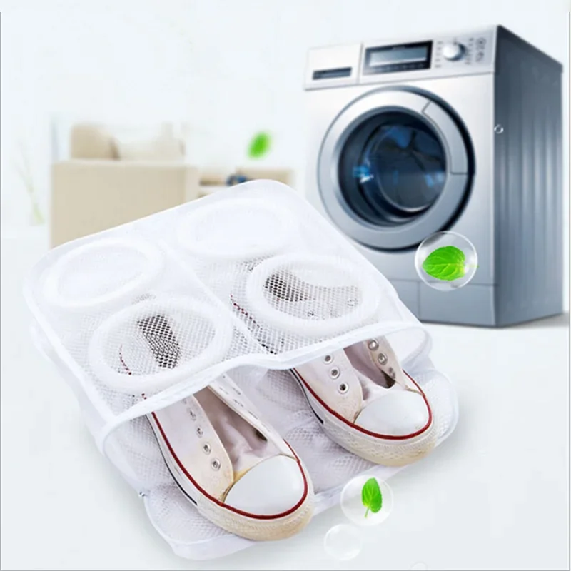 Portable Mesh Laundry Bag Washing Machine Shoes Bag Travel Storage Bags Anti-deformation Protective Clothes Organizer Net Bag