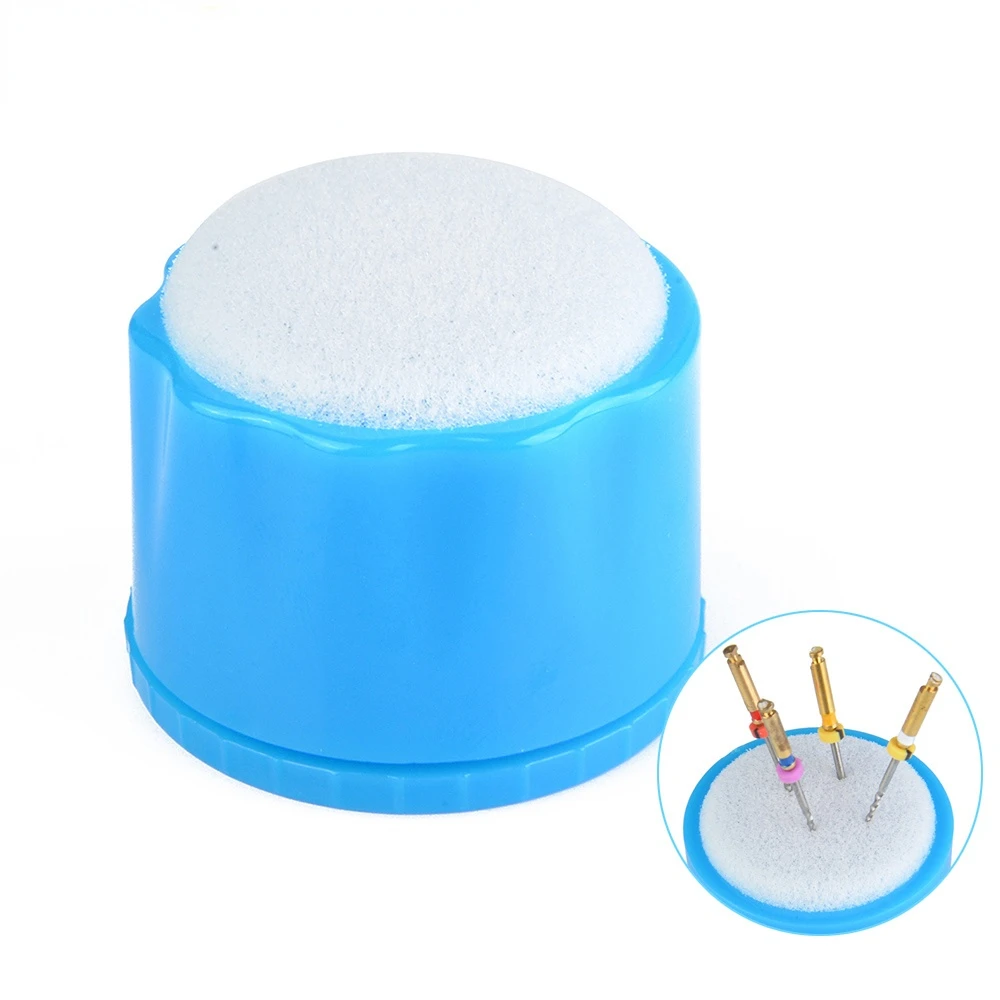 1Pc Dental Round Endo Stand Cleaning Foam File Drills Block Holder With Sponge Autoclavable Dentistry Instrument