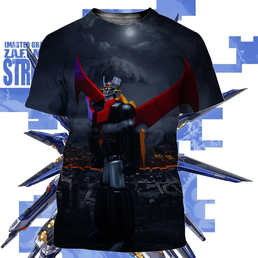 Moda quente mecha clocl mazinger z impressão 3d o-pescoço camisetas masculino/feminino casual manga curta moda cosplay tshirt roupas unissex