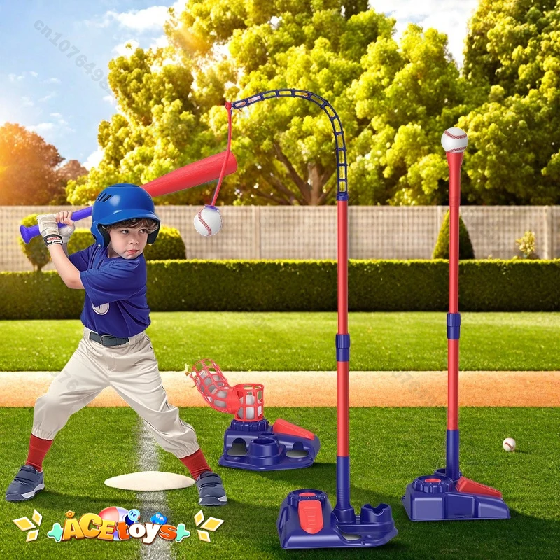 

3 In 1Ball Set Baseball Game Props Adjustable Automatic Catapult Launcher, Children's Parent Interactive Outdoor Sports Toy