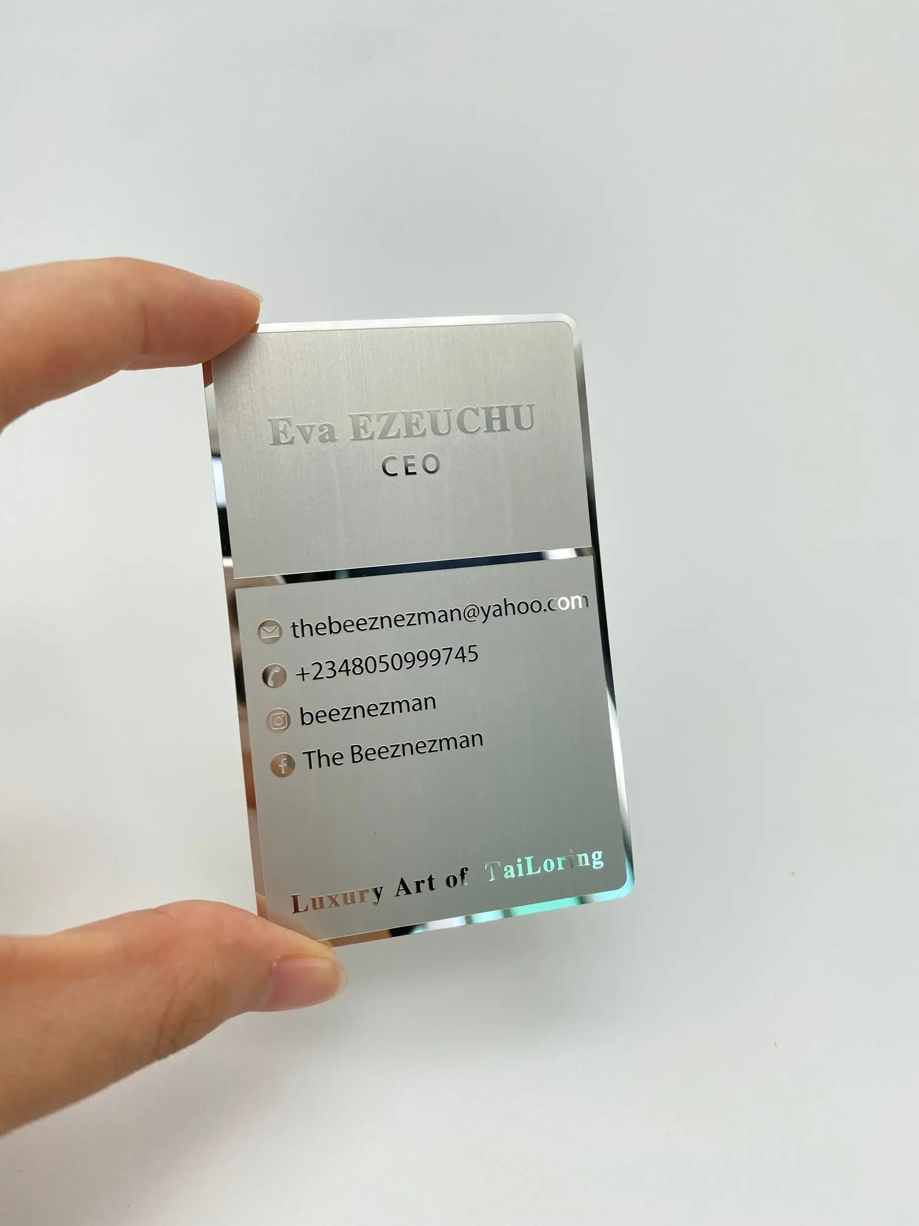 DU Business Silver Metal Cards